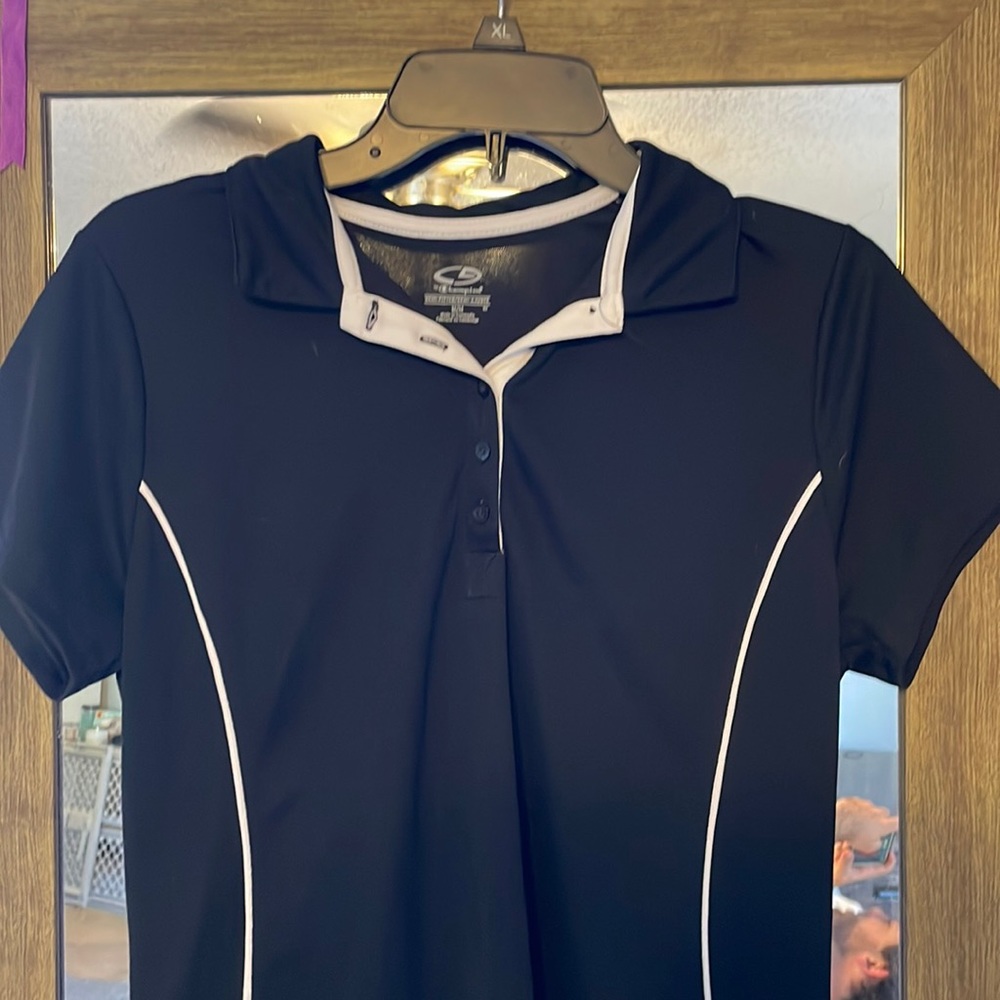 Women’s Black Golf Collard Shirt